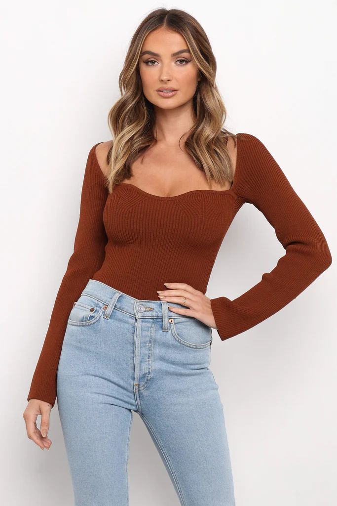 Aquerelle Knit Sweater - Chocolate Brown | Petal & Pup (US)