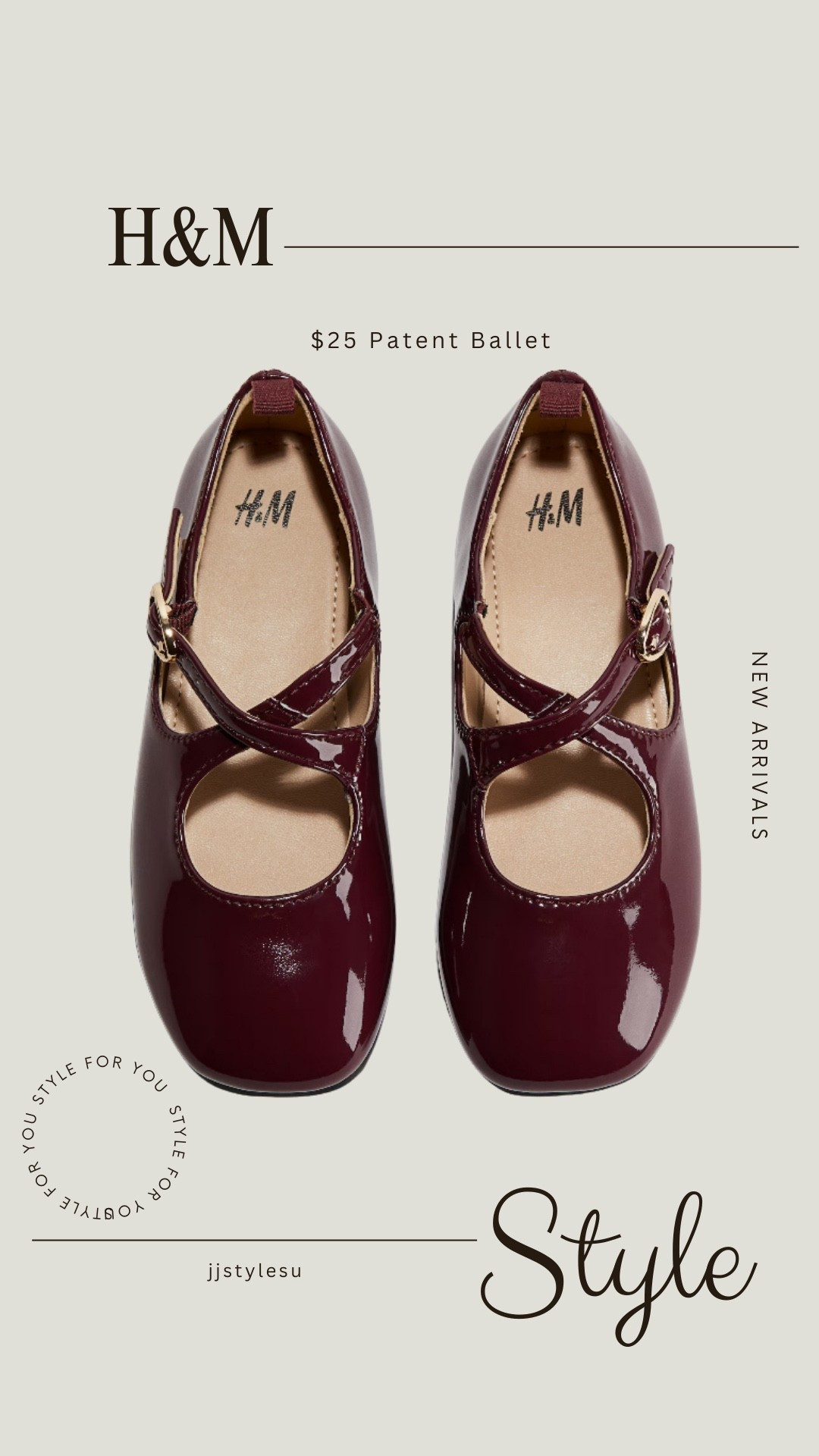 ✨ Classic & Chic ✨ These burgundy patent ballet flats are a must-have for fall! 🍂 Perfect for pairing with dresses, skirts, or even your favorite jeans for a polished look.

Only $25 at H&M – a steal for such timeless style!

#HMFinds #AffordableStyle #OOTD #LTKSale #FallFashion




#LTKOver40 #LTKShoeCrush #LTKSeasonal