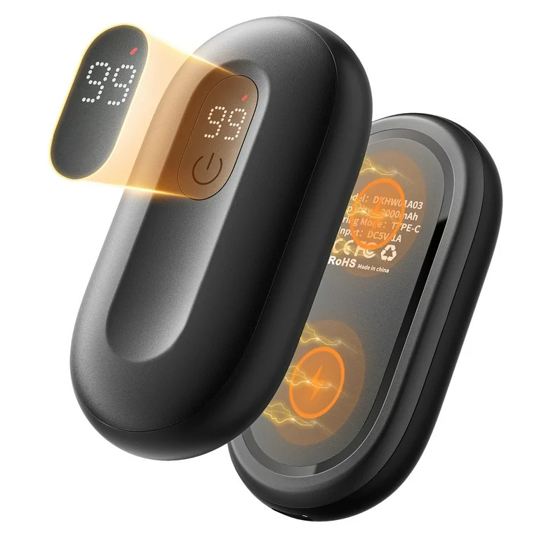 Hand Warmers Rechargeable - 2 Pack Electric Hand Warmers 4000mAh, 8 Hrs Warmth Dual-Sided Heating... | Walmart (US)