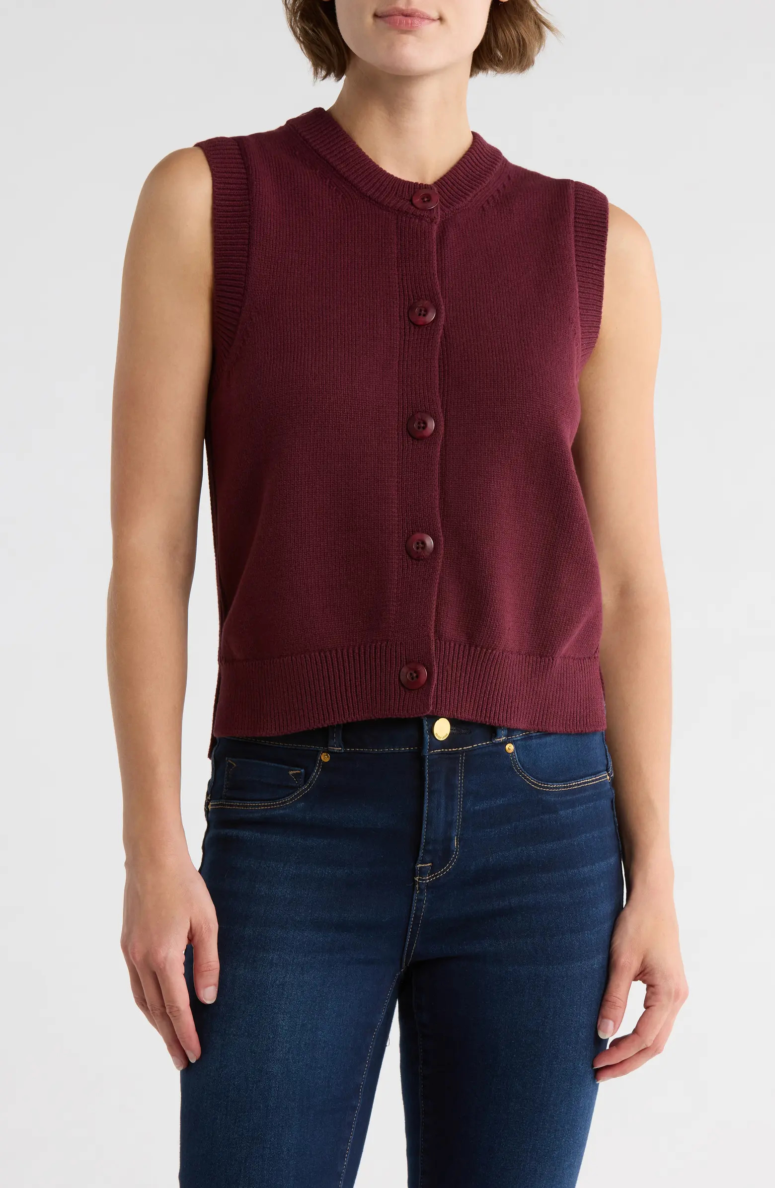 French Connection Mozart Sleeveless Cotton Sweater Vest | Nordstromrack | Nordstrom Rack