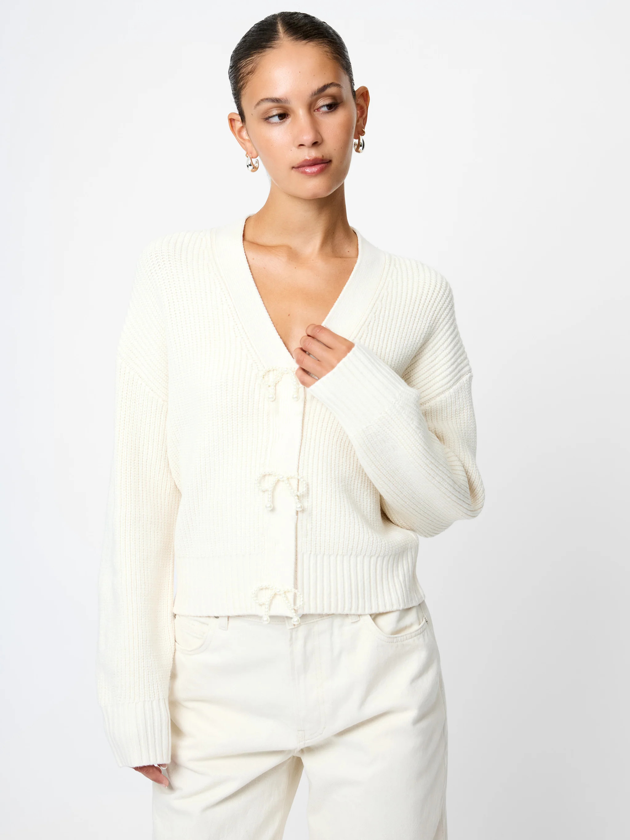 Babysoft Pearl Bow Sweater | French Connection (US)