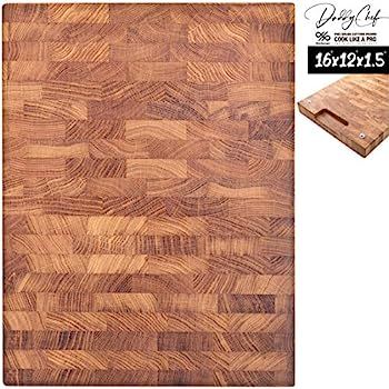 Daddy Chef End Grain Wood cutting board - Wood Chopping block - Large cutting board 16 x 12 Kitch... | Amazon (US)