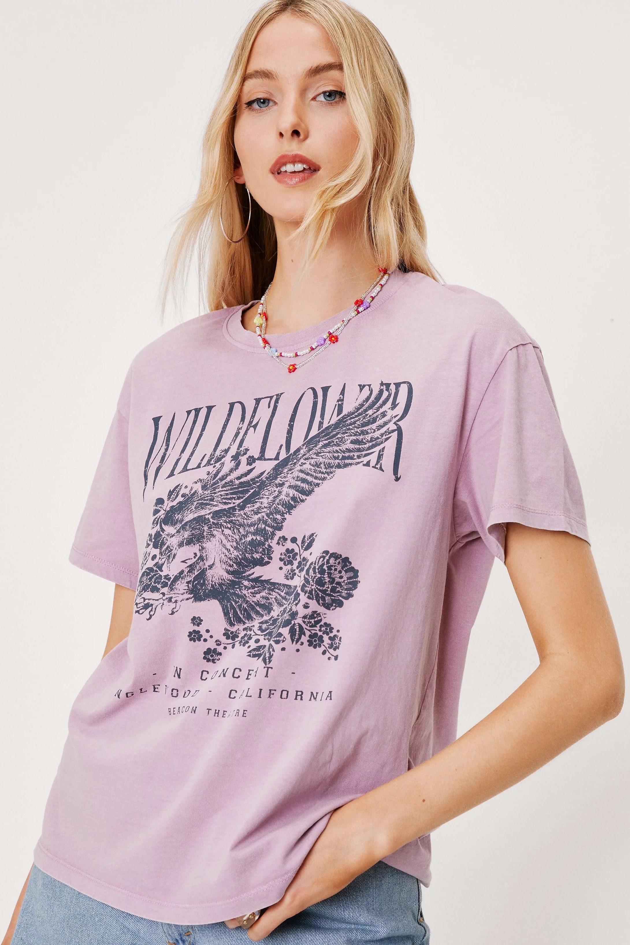 Acid Wash Wildflower Graphic T-Shirt | Nasty Gal (US)