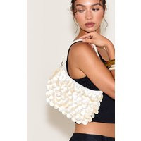 Natural Gradient Pearl Shell Shoulder Bag, Natural | PrettyLittleThing UK