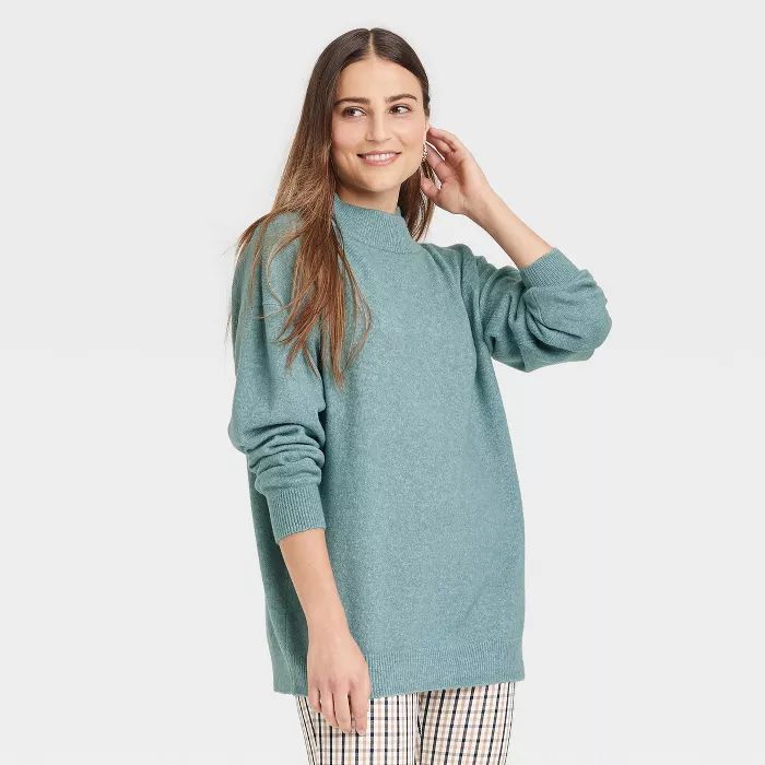 Women's Slouchy Mock Turtleneck Pullover Sweater - A New Day™ | Target