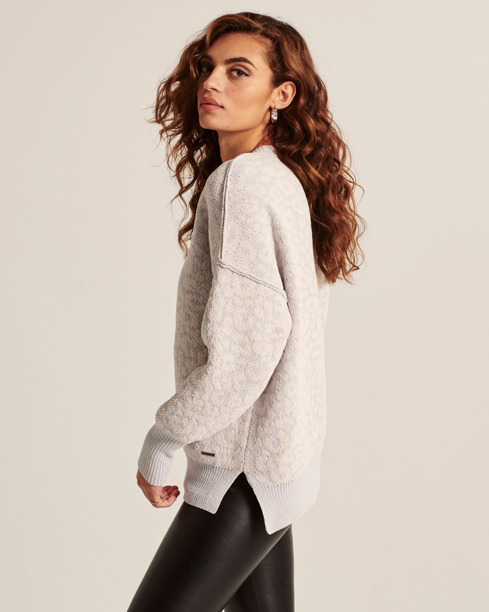 Oversized Chenille Sweater | Abercrombie & Fitch (US)