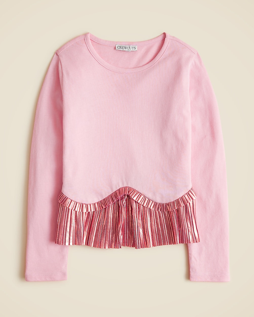 Girls' long-sleeve peplum top in vintage jersey | J. Crew US