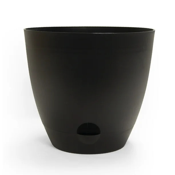 Mainstays 13.9" Self-Watering Black Planter | Walmart (US)