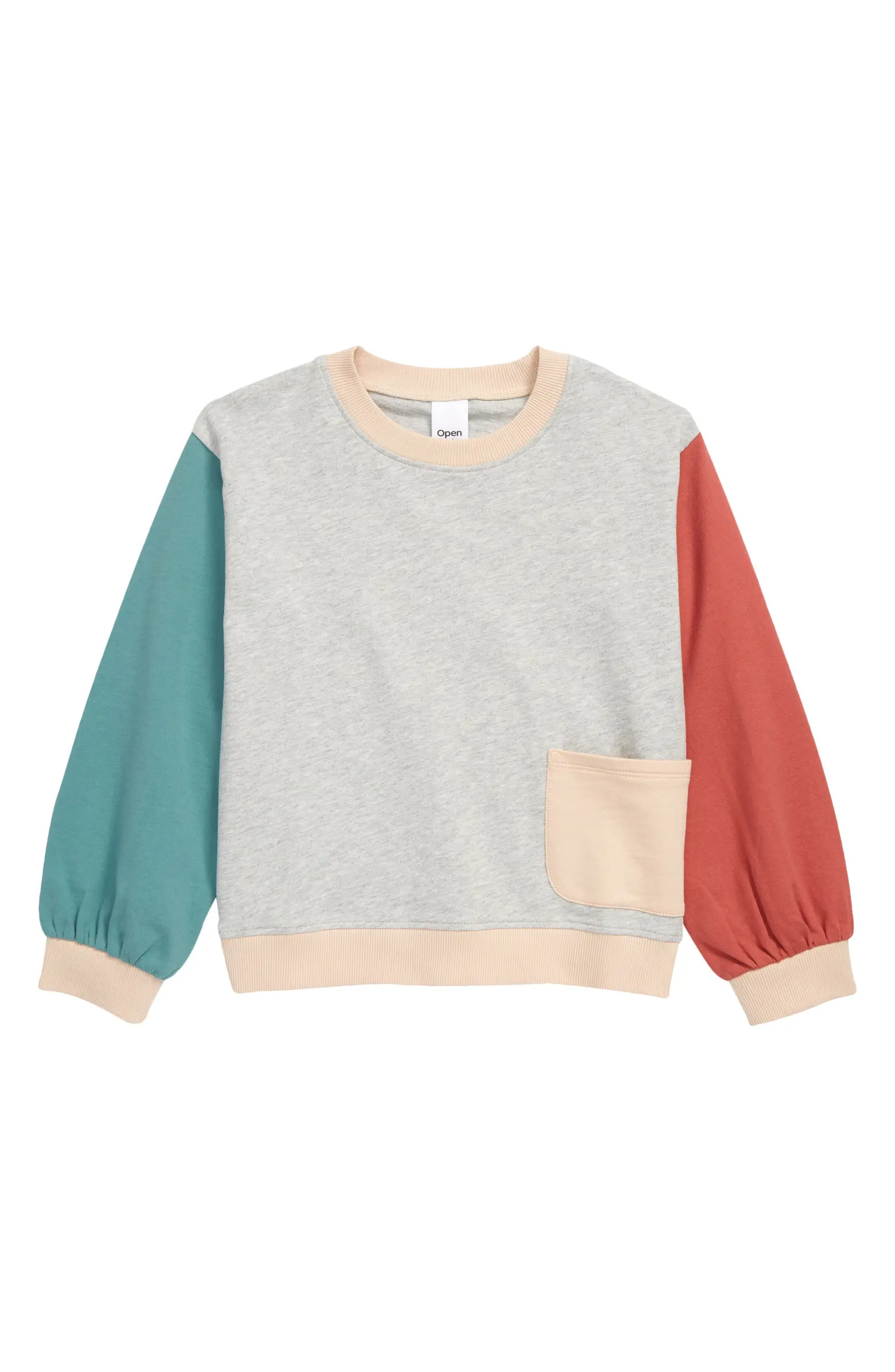 Open Edit Kids' Organic Cotton Sweatshirt | Nordstrom | Nordstrom