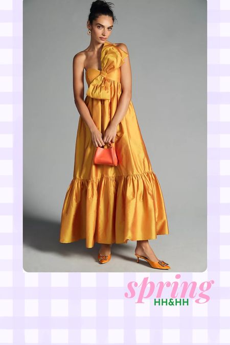 Gold bow dress, perfect for spring wedding!

#LTKSeasonal #LTKwedding #LTKFind