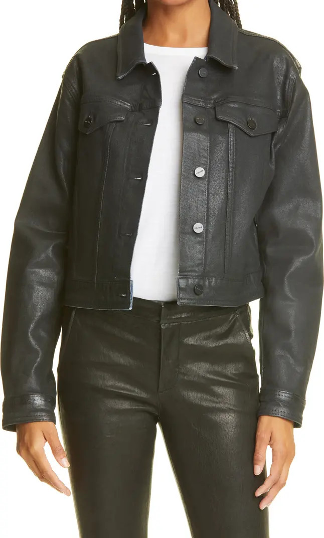 FRAME Coated Crop Trucker Jacket | Nordstromrack | Nordstrom Rack