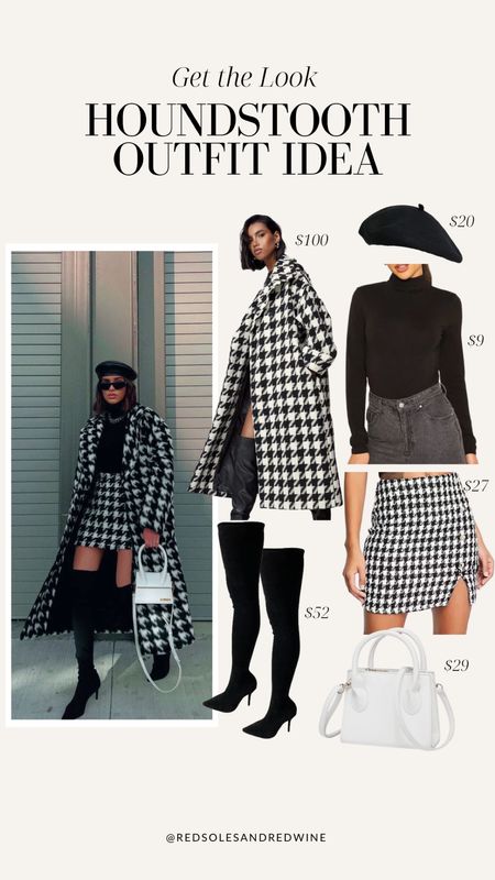 Houndstooth Outfit Idea!

Houndstooth coat, houndstooth skirt, fall style, over the knee boots, black beret, Paris style, street style,
Mini bag, outfit idea

#LTKunder100 #LTKstyletip #LTKSeasonal
