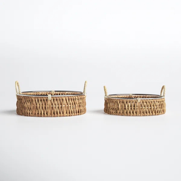 Seagrass 2 Piece Wicker Basket Set | Wayfair North America