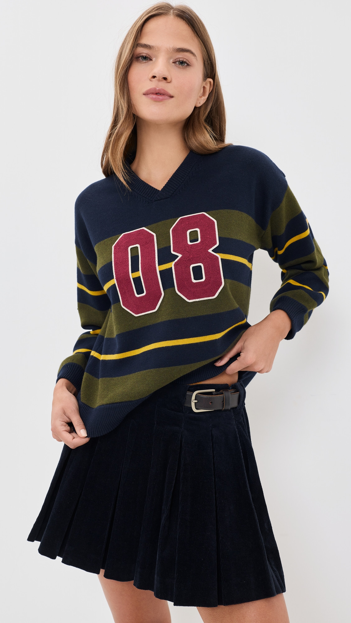 Sea Mina Novelty V Neck Sweater Green XS | Shopbop