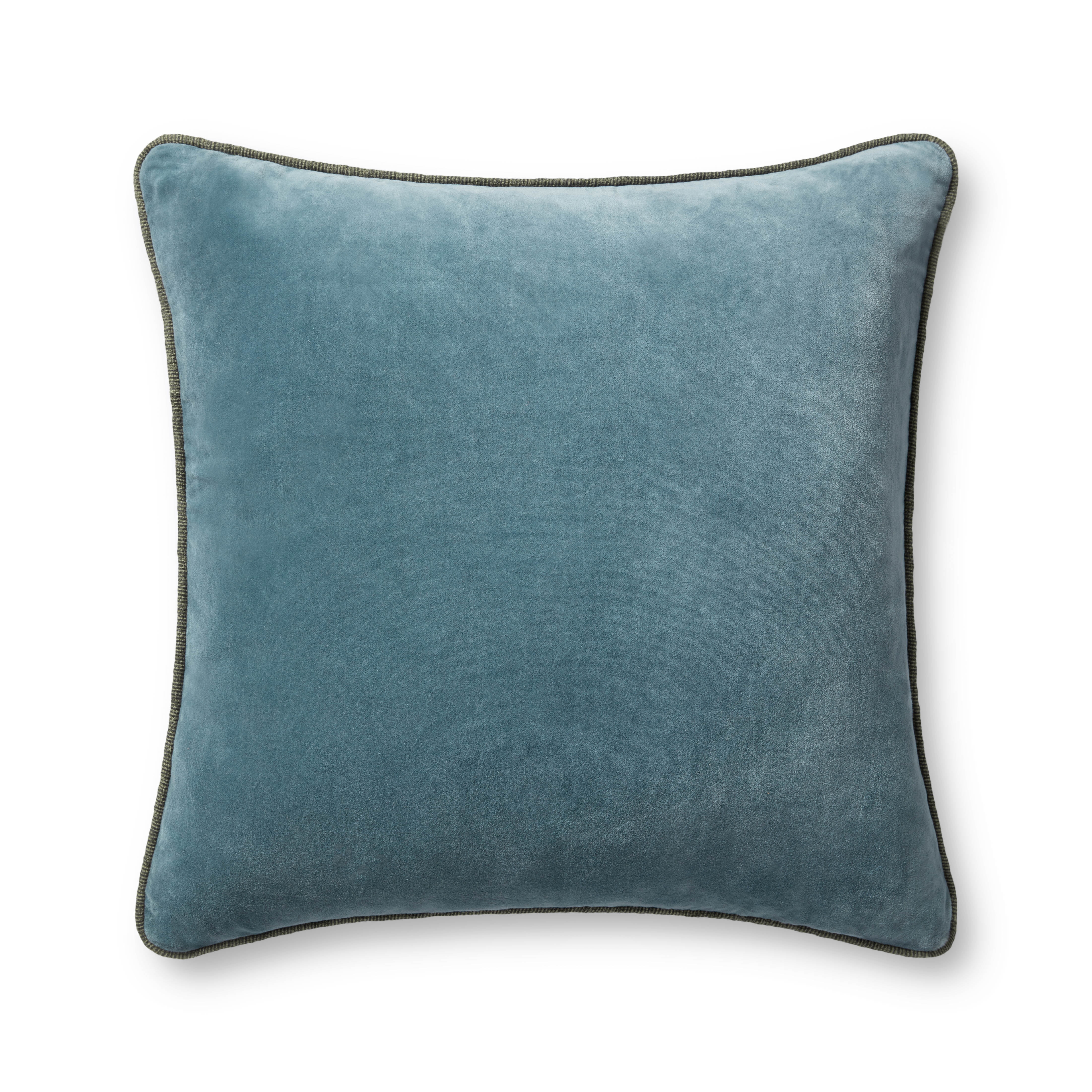 Chris Loves Julia x Loloi Liza Blue 22'' x 22'' Decorative Pillow | Walmart (US)
