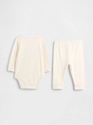 Baby Organic Cotton Bear Heart Bodysuit Outfit Set | Gap (US)