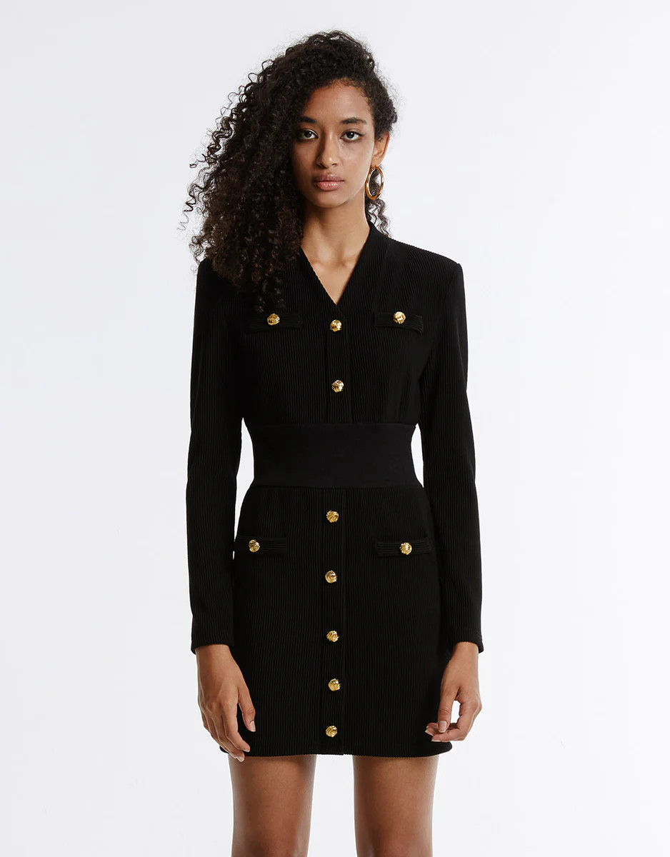 Knitted Tweed Dress | Urban Revivo