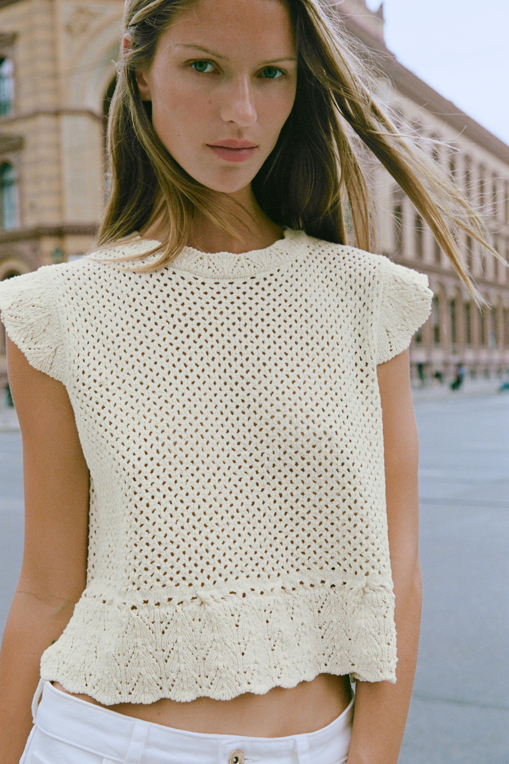 OPEN-KNIT TOP | Zara US