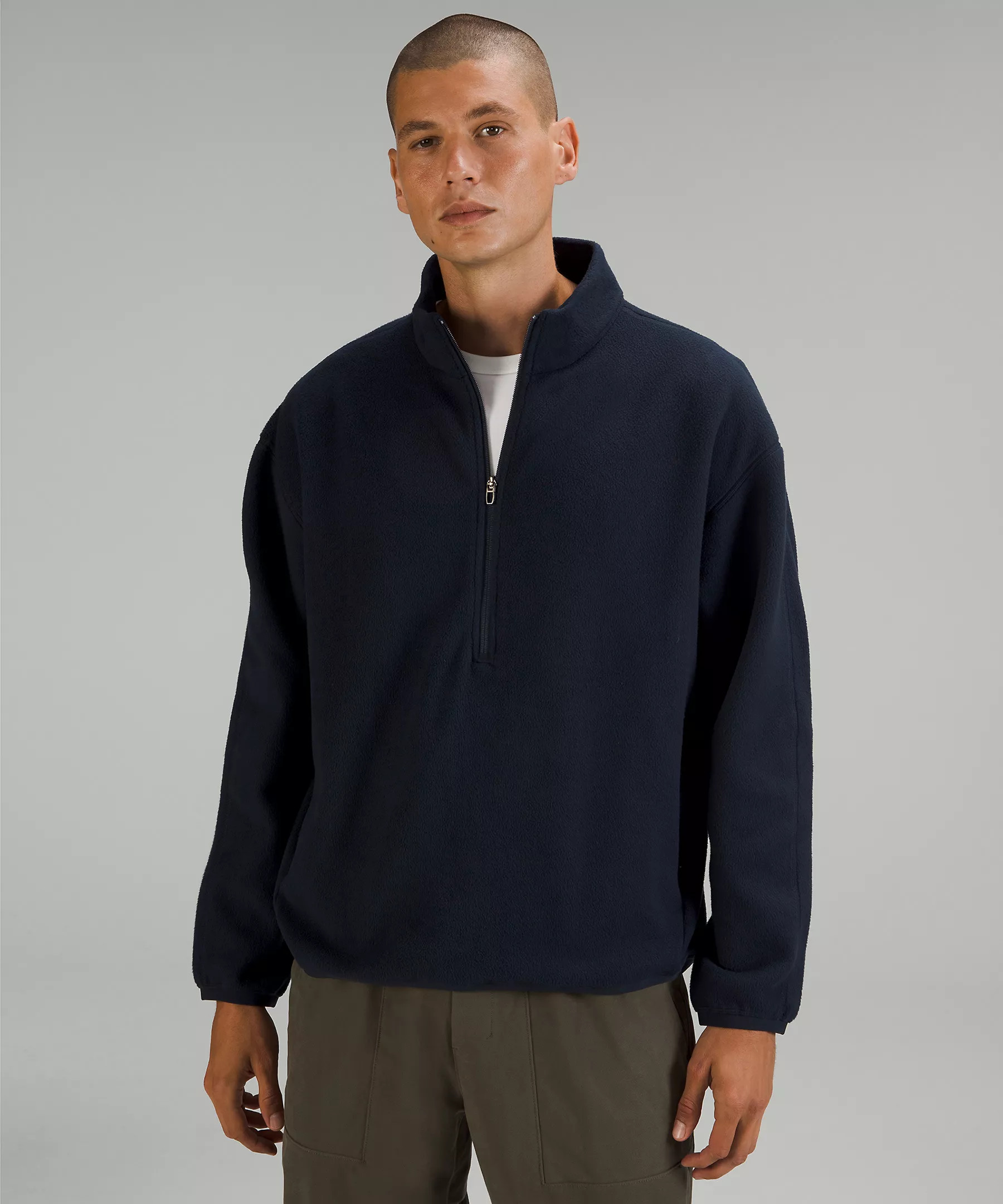 Oversized-Fit Fleece Half Zip | Men's Hoodies & Sweatshirts | lululemon | Lululemon (US)
