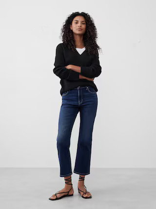 High-Rise Bootcut Cropped Jean | Banana Republic Factory