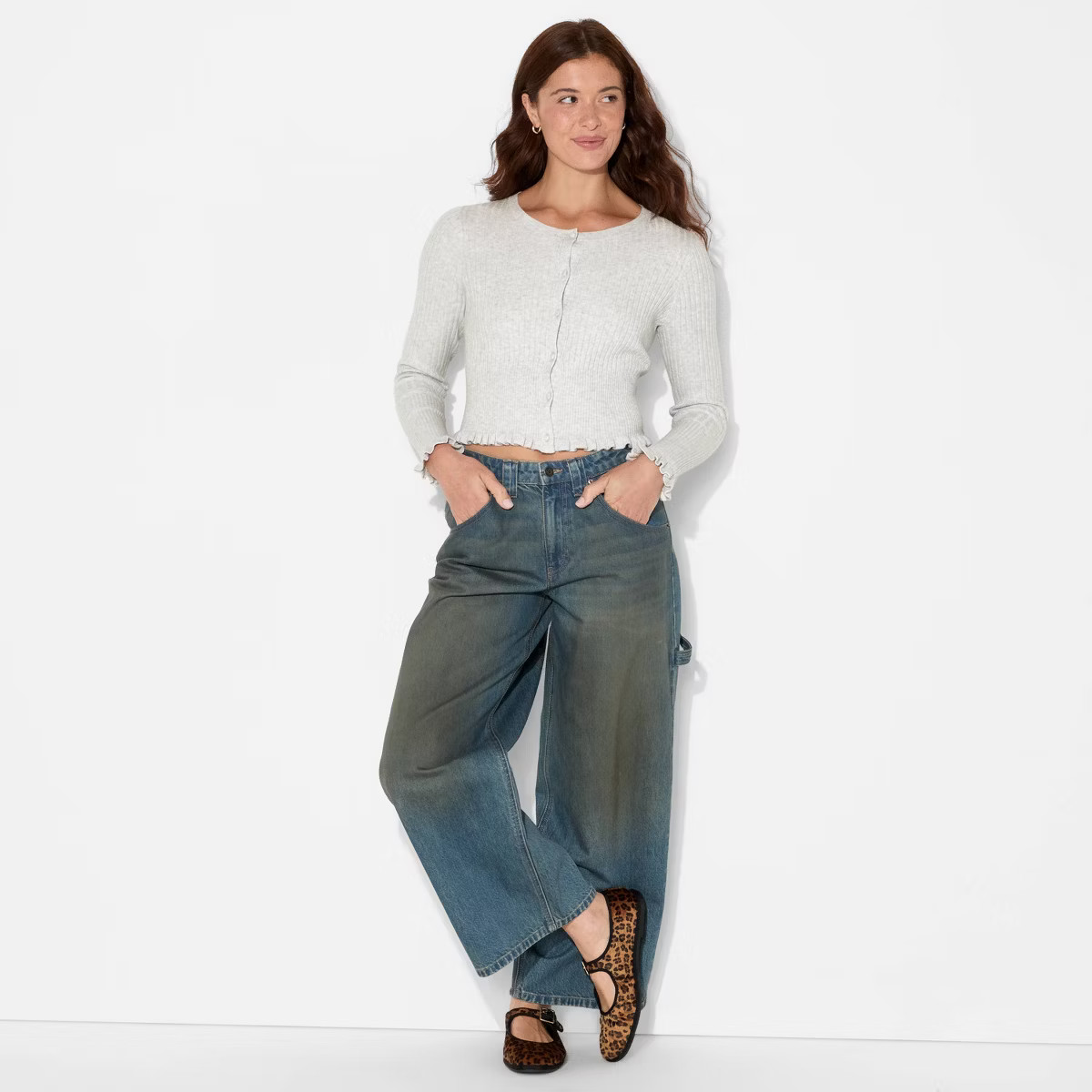 Women's Crewneck Ribbed Cardigan - Wild Fable™ | Target