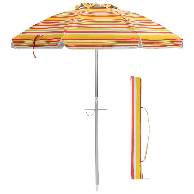 Costway 6.5FT Patio Beach Umbrella Sun Shade Tilt Carry Bag | Target
