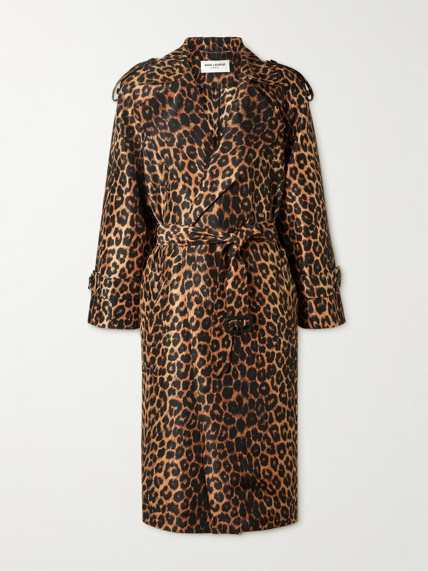 Leopard-Print Silk-Voile Trench Coat | Mr Porter (UK)