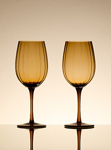 Amber wine glassesSet of 2 | Simons