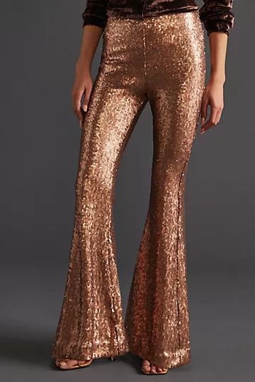 The Joni Sequined Flare Pants | Anthropologie (US)