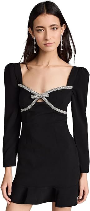 Women's Black Diamante Bow Mini Dress | Amazon (US)
