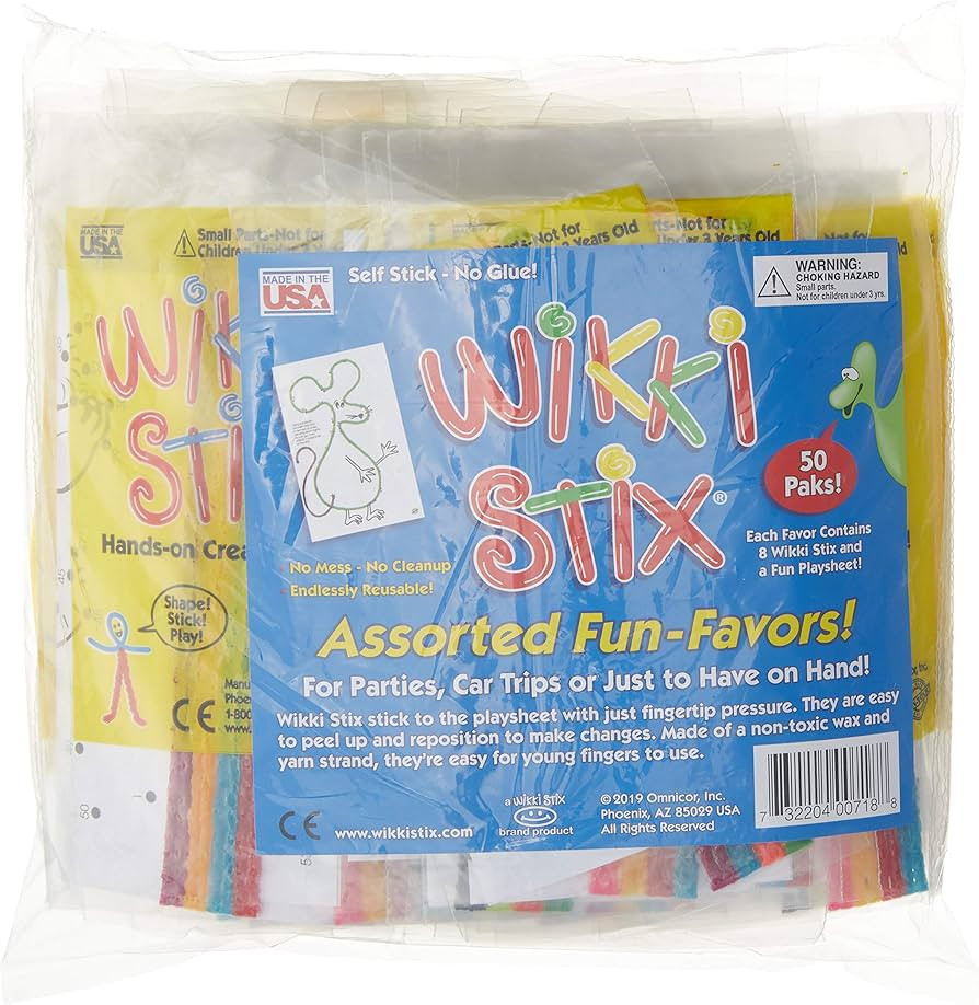 WikkiStix Fun Paks, Contains 50 Individual paks! Great for Parties, Travel, classrooms, Award/inc... | Amazon (US)