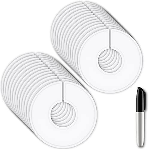 30 Closet Dividers for Hanging Clothes - 30 White Clothing Rack Dividers , Clothing Size Rack Divide | Amazon (US)