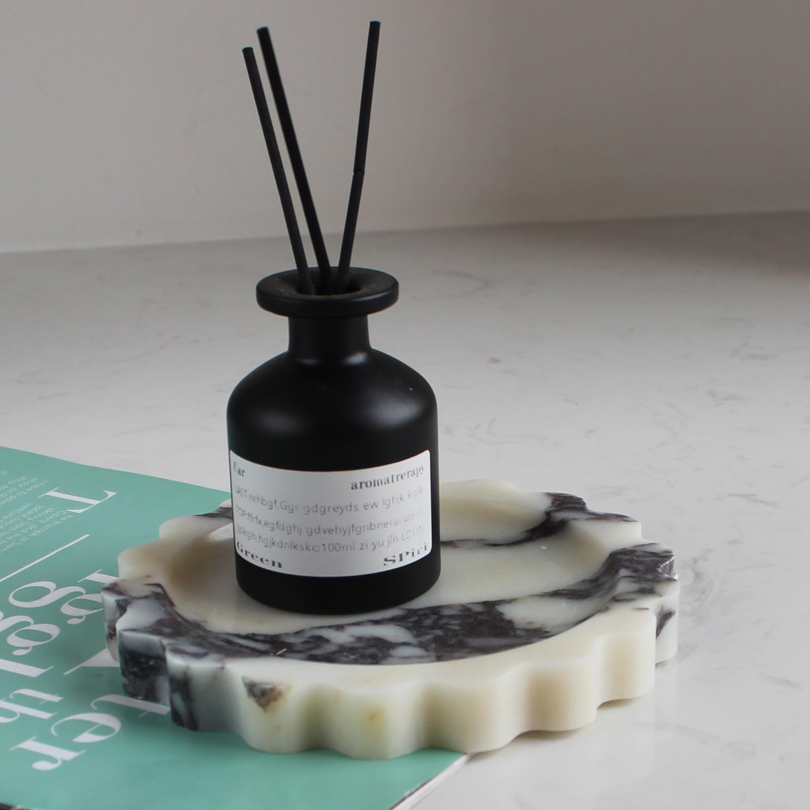 Natural Small Calacatta Viola Marble Scallop Edge Tray 6.3", Marble Jewelry Dish, Trinket Tray fo... | Amazon (US)