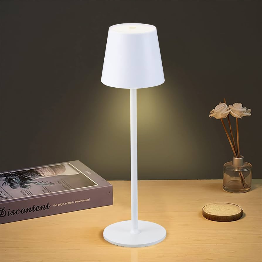 Cordless Table Lamps USB Rechargeable Simplicity Desk Lamp Built-in 4600 mAh Battery LED Battery ... | Amazon (US)