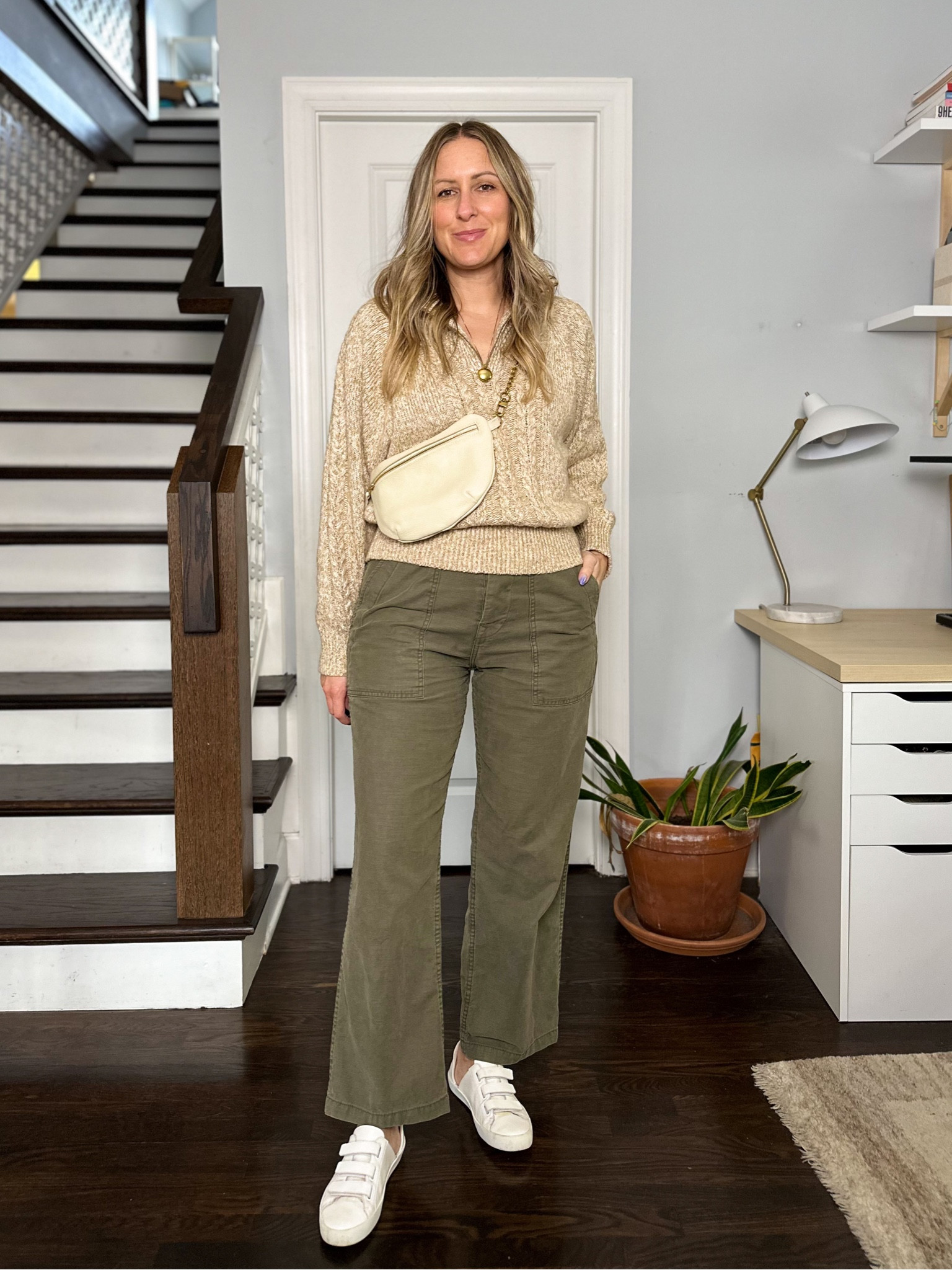 Sweater is from Darling Society, is tts, code: MICHELLET for 15% off. Pants: from Imogene and Willie, size down one. Sneakers: tts, code: MICHELLE15 for 15% off your first order. Bag & Chain Strap: code: MICHELLE15 for 15% off your first order  

#LTKstyletip #LTKshoecrush #LTKitbag