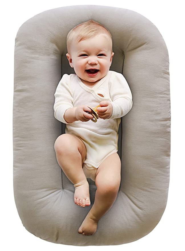 Amazon.com : Snuggle Me Organic Bare | Baby Lounger & Infant Floor Seat | Newborn Essentials | Or... | Amazon (US)