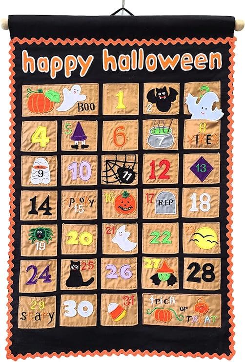My Growing Season Halloween Advent Countdown Calendar Decoration for Kids and Family | Wall Hangi... | Amazon (US)
