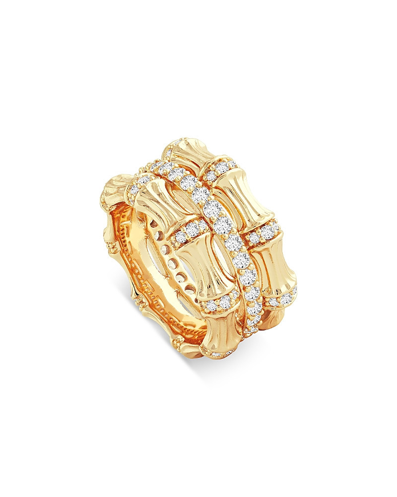 Anabel Aram Sculpted Bamboo Stack Ring in 18K Gold Plated | Bloomingdale's (US)