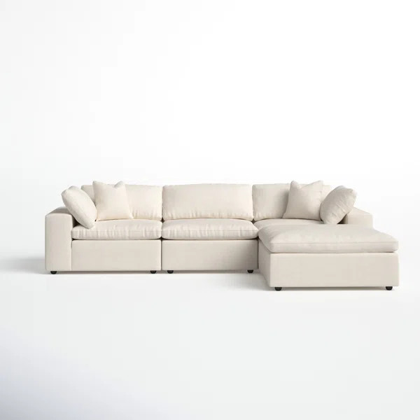 Ramona 4 - Piece Upholstered Chaise Sectional | Wayfair North America