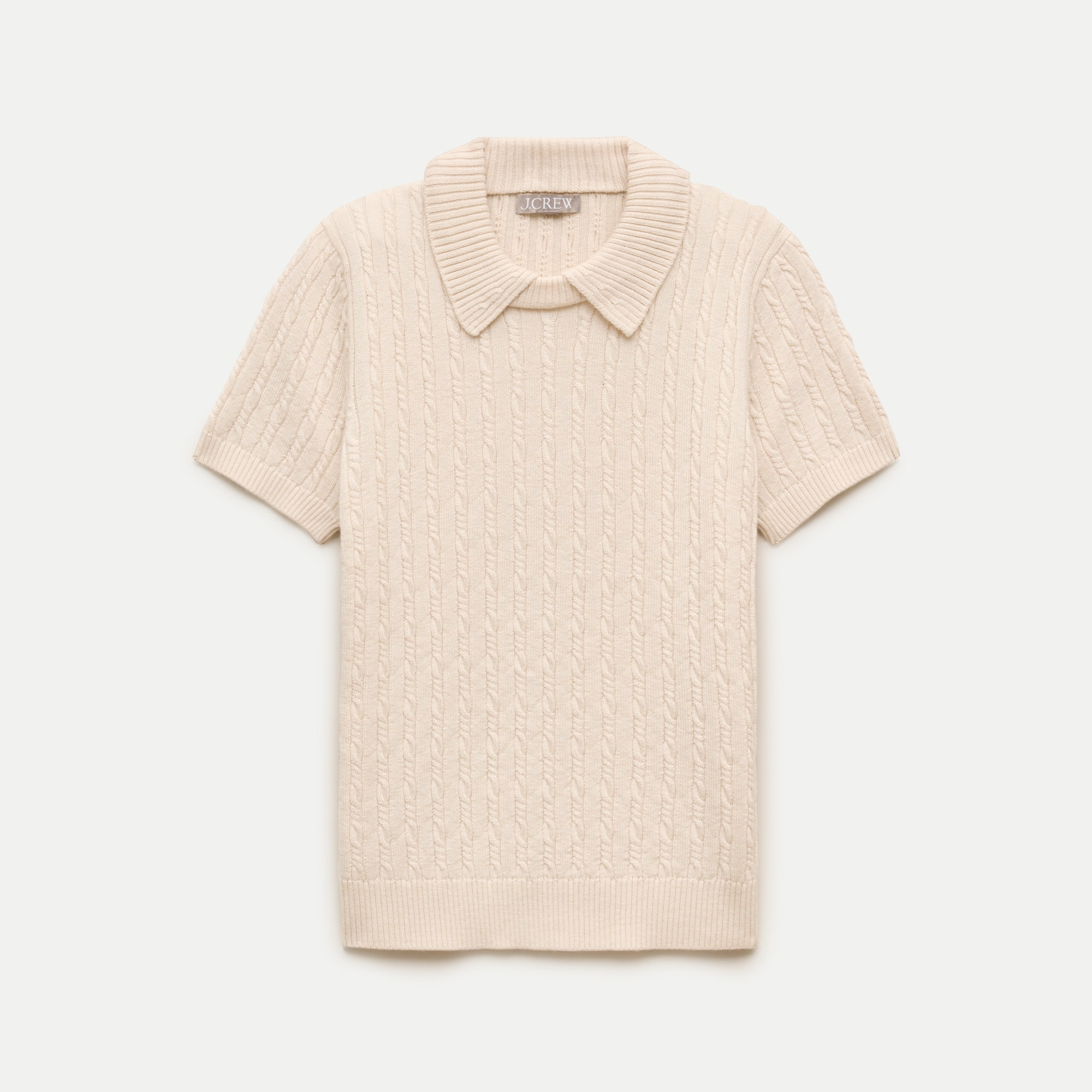 Cable-knit sweater-polo in merino wool | J. Crew US