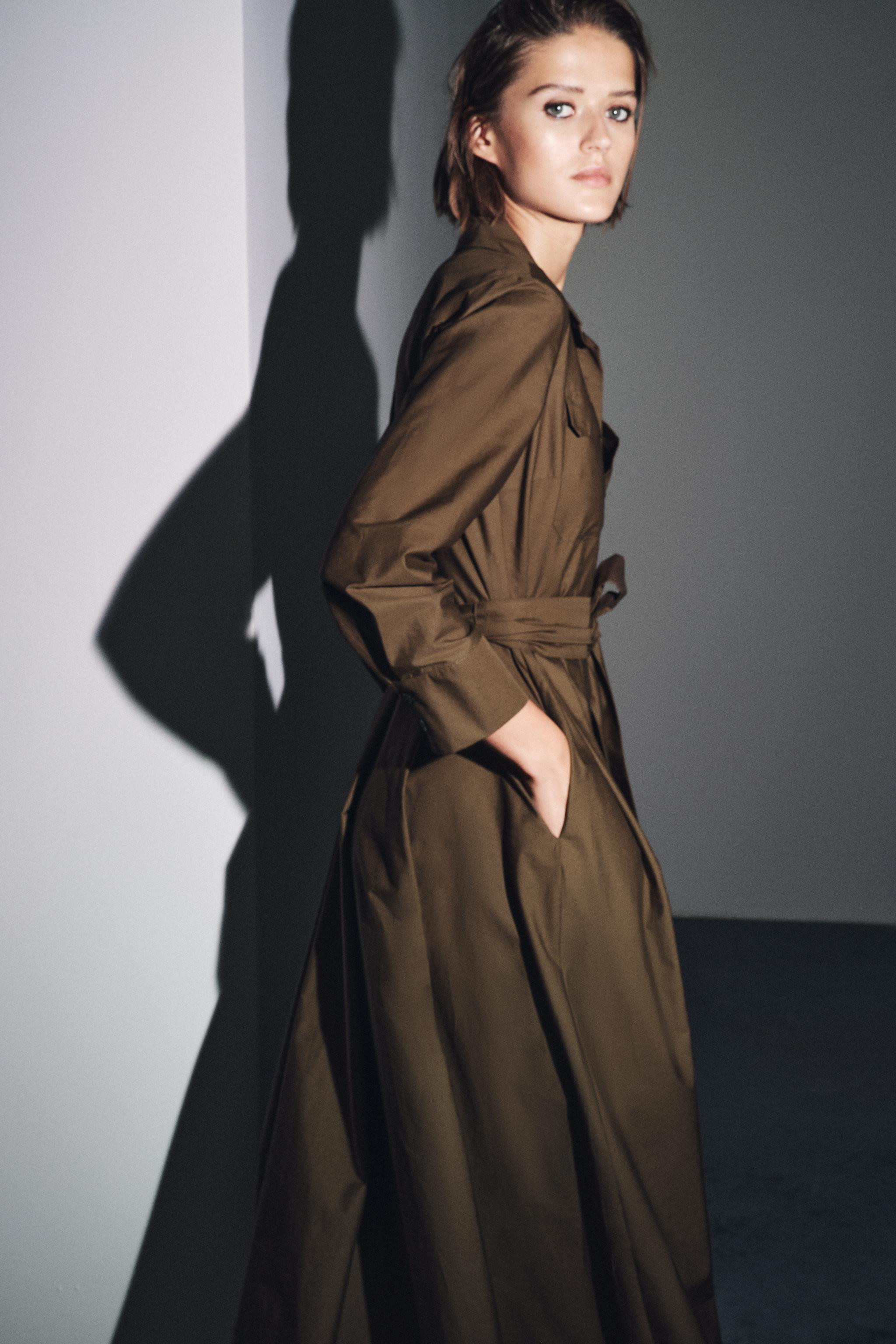 ZW COLLECTION POPLIN SHIRT DRESS | Zara US