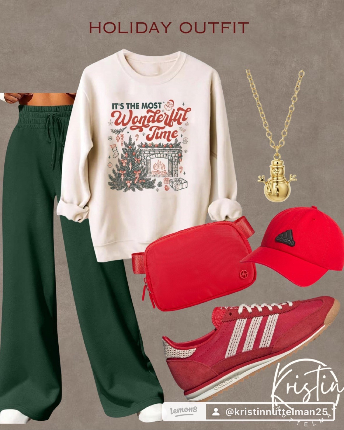 Holiday comfy but make it cute 🎄❤️
This sweatshirt + wide-leg combo is giving effortless festive, and the pops of red pull everything together.
Linked the whole look for you in LTK 

#LTKootd #LTKHoliday #LTKSeasonal