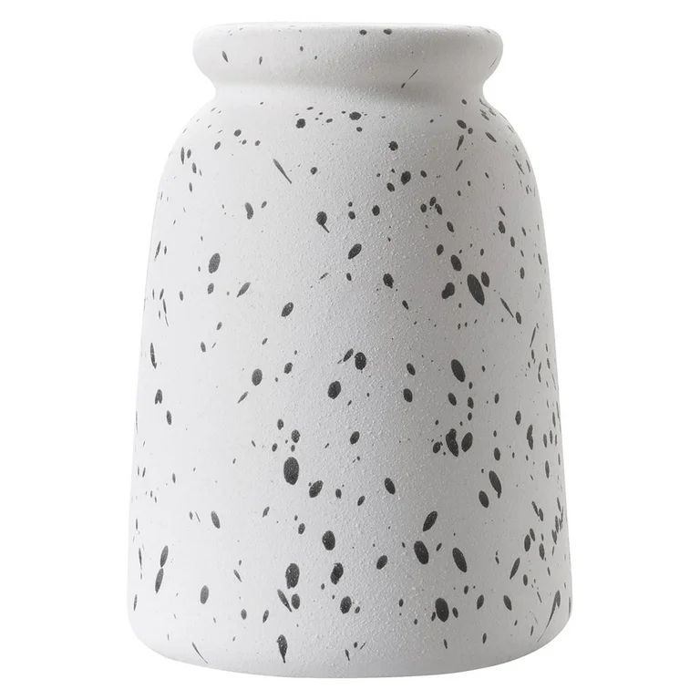 Terrazzo 6" Ivory Speckled Matte Ceramic Vase - Walmart.com | Walmart (US)
