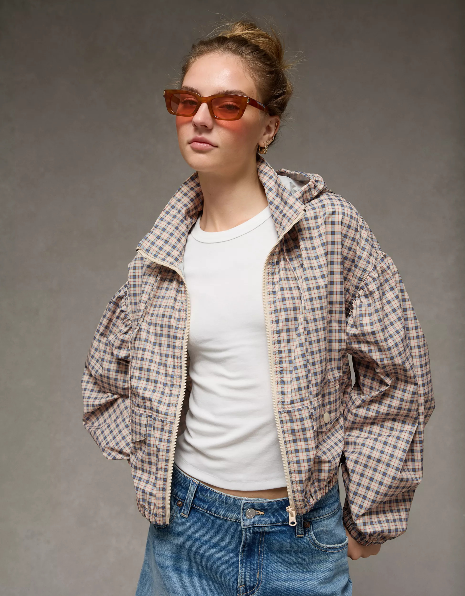 AE Cropped Windbreaker Jacket | American Eagle Outfitters (US & CA)