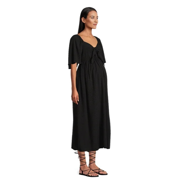 Destination Maternity Women's Flutter Sleeve Dress, Sizes S-2XL | Walmart (US)