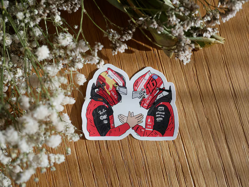 Carlos Sainz Charles Leclerc sticker Ferrari F1 Formula 1 2023 driver | Etsy (US)