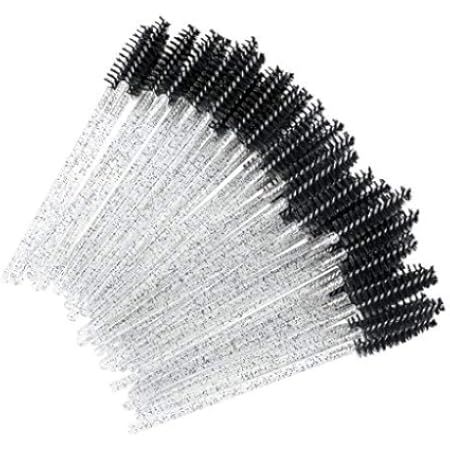 300 Pcs Disposable Crystal Mascara Wand Eyelash Brush Applicator Eyebrow Brush for EyeLash Extension | Amazon (US)