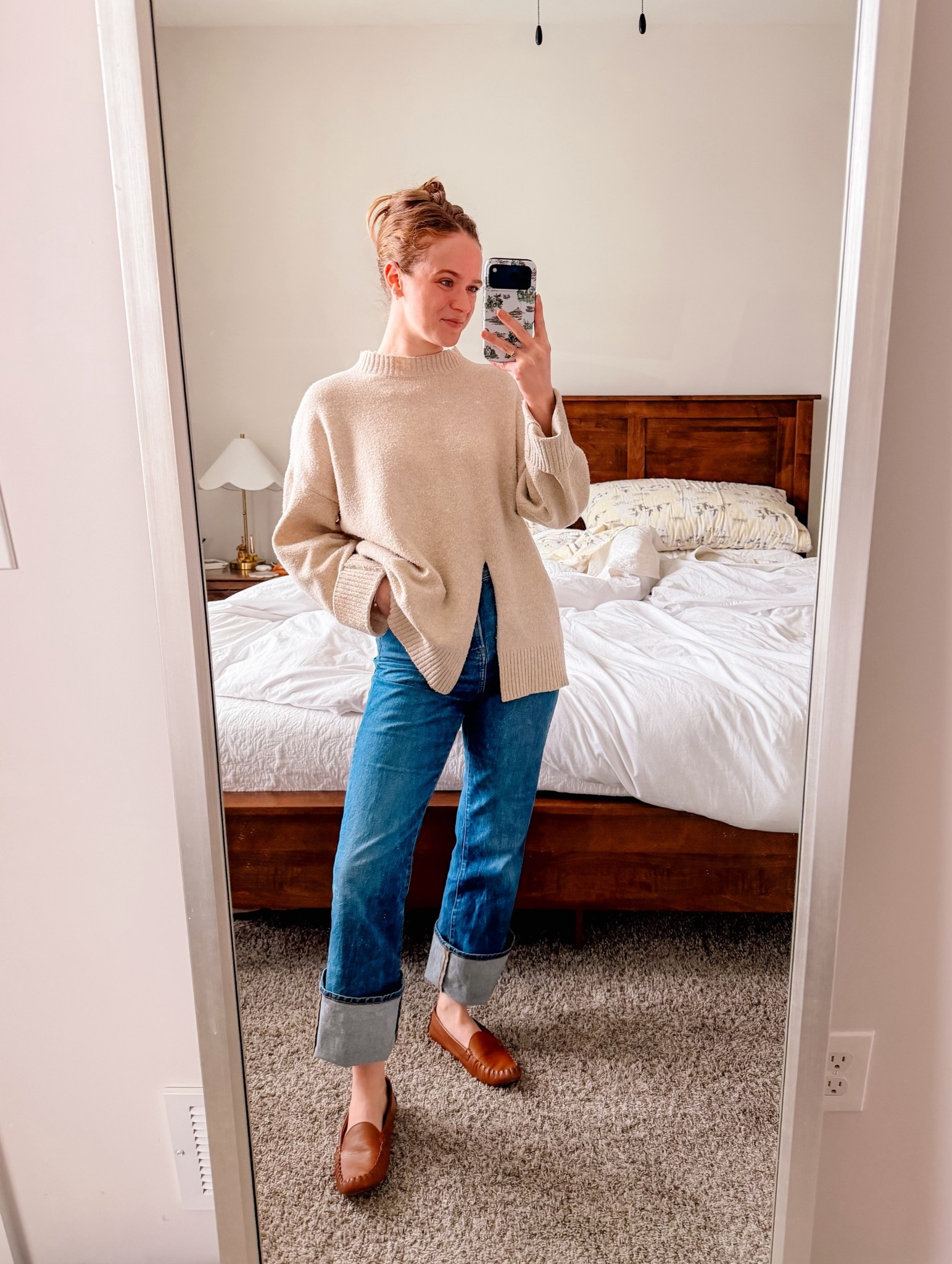 Casual dinner with family calls for a casual outfit! I love cuffing my wide leg jeans to get more use out of them!! 

#LTKootd