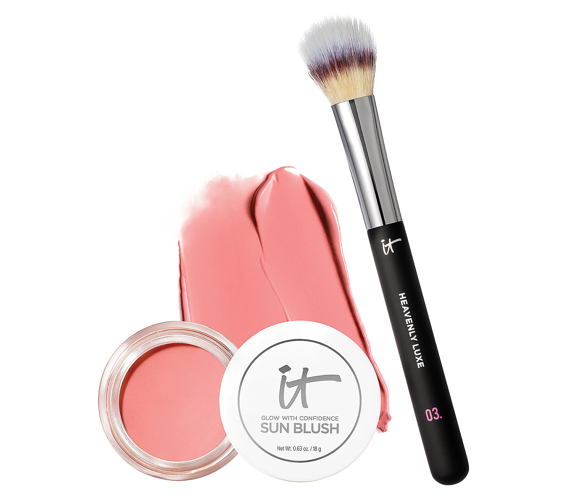 IT Cosmetics Glow with Confidence Cream Sun Blush w/Brush | QVC