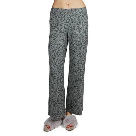 MeMoi Women s French Terry Cloth Leopard Print Lounge Pants - Womens - Female Small Gray Heather | Walmart (US)
